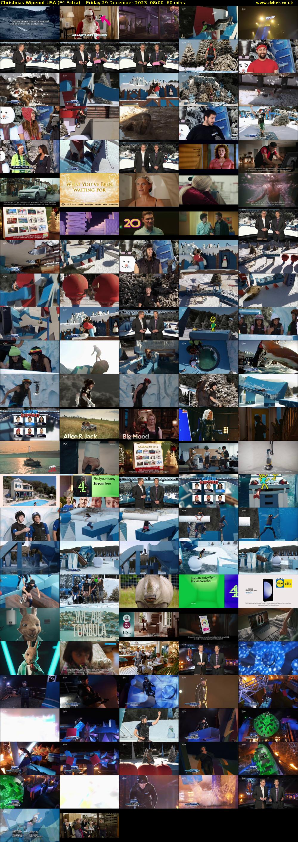 Christmas Wipeout USA (E4 Extra) Friday 29 December 2023 08:00 - 09:00
