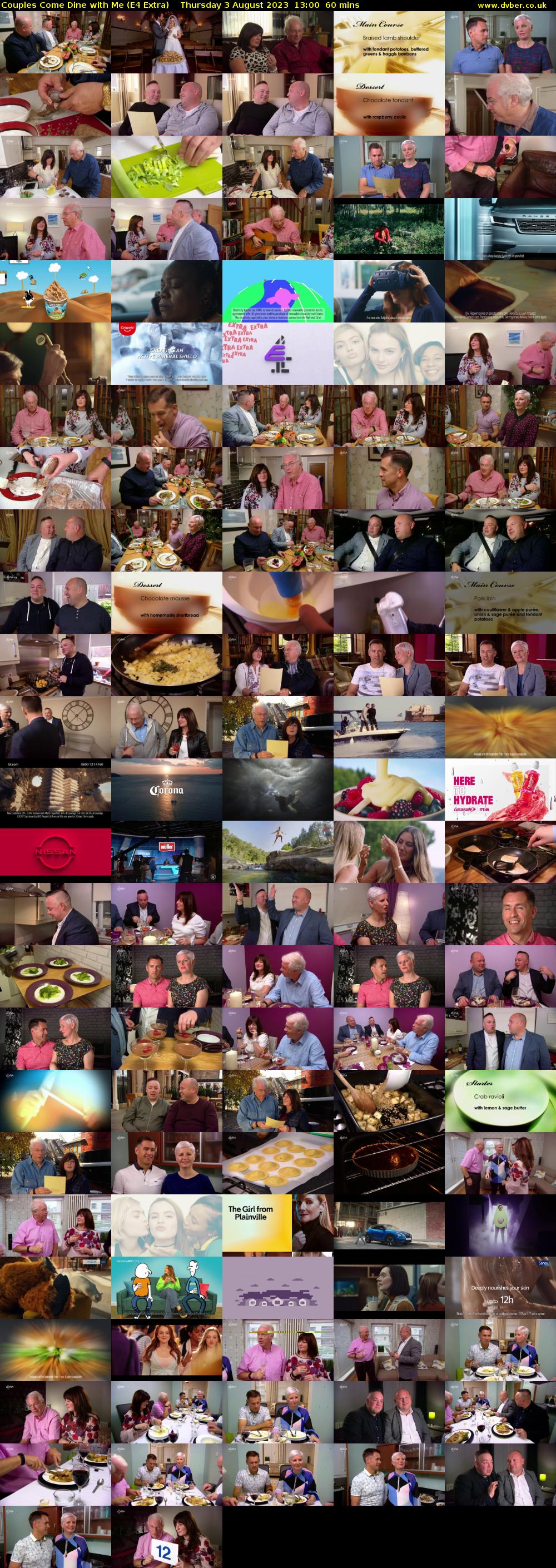 Couples Come Dine with Me (E4 Extra) Thursday 3 August 2023 13:00 - 14:00