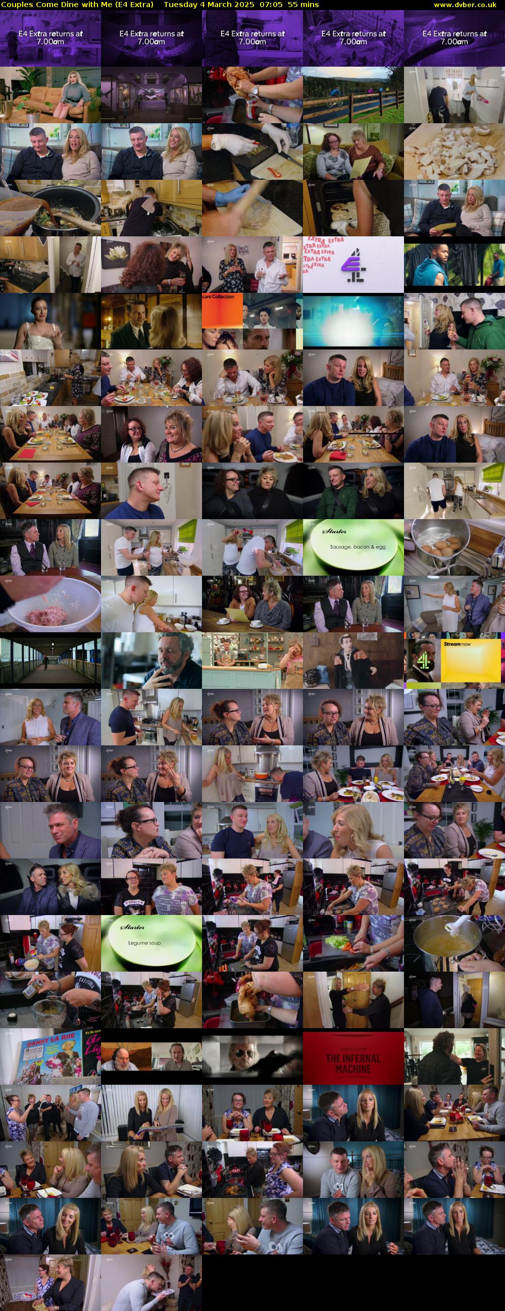 Couples Come Dine with Me (E4 Extra) Tuesday 4 March 2025 07:05 - 08:00