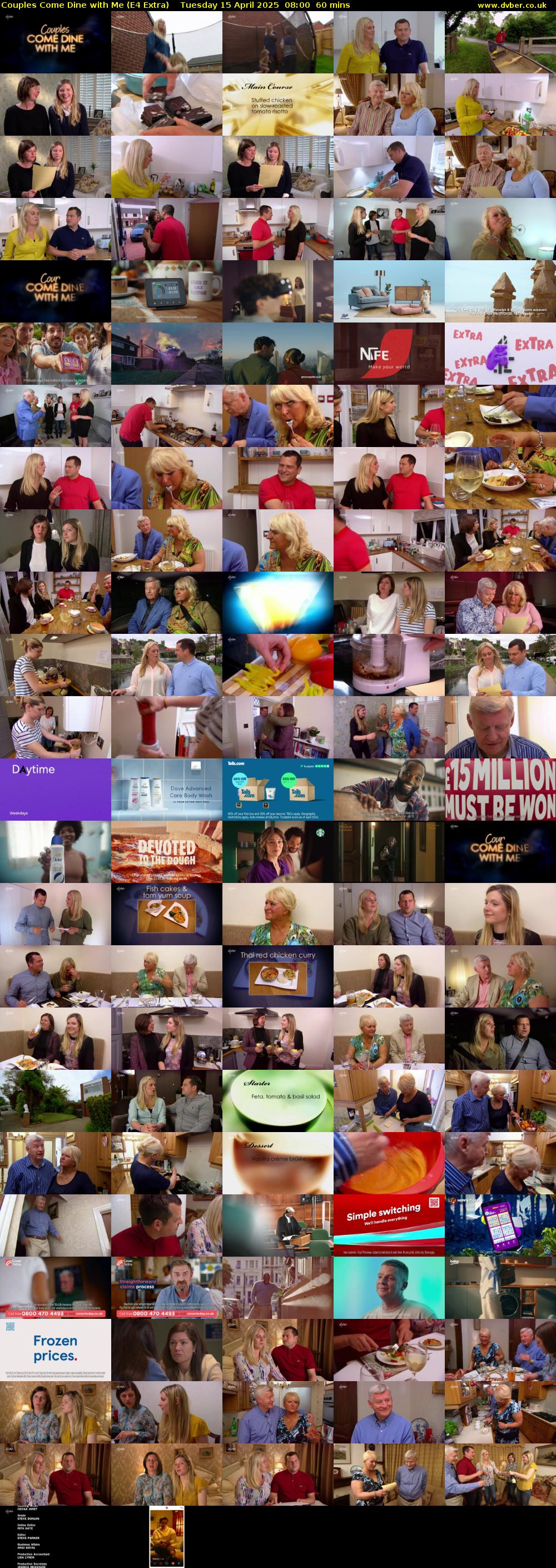 Couples Come Dine with Me (E4 Extra) Tuesday 15 April 2025 08:00 - 09:00
