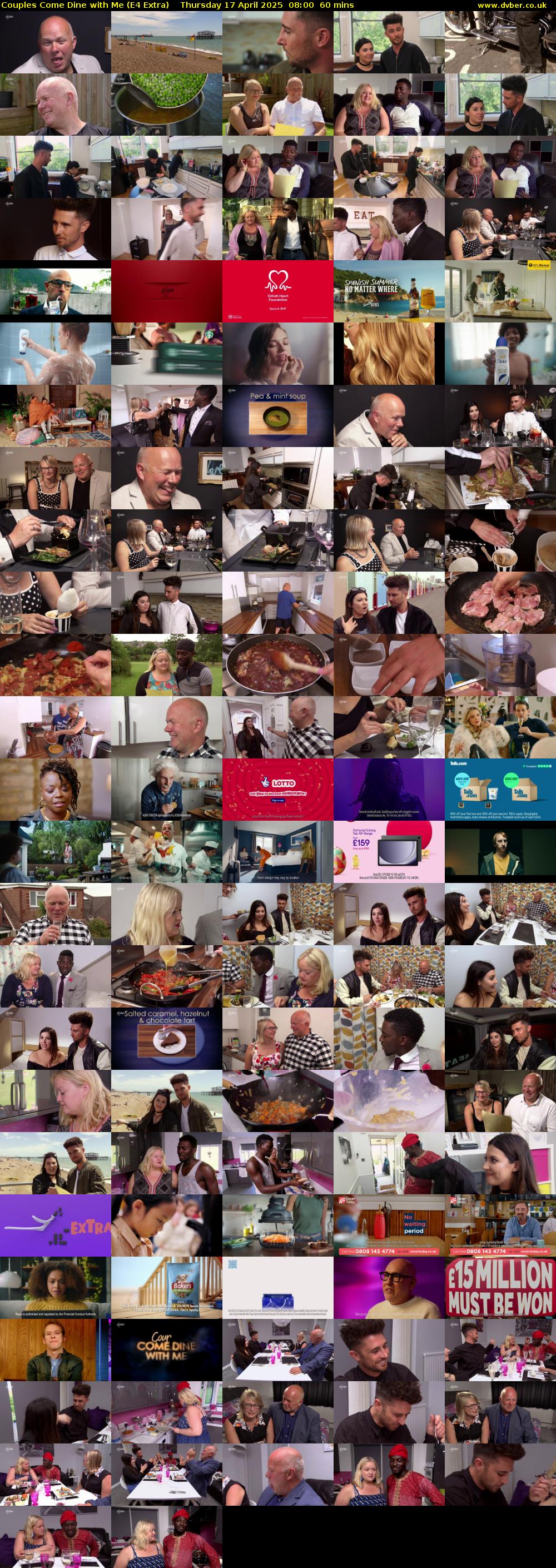 Couples Come Dine with Me (E4 Extra) Thursday 17 April 2025 08:00 - 09:00