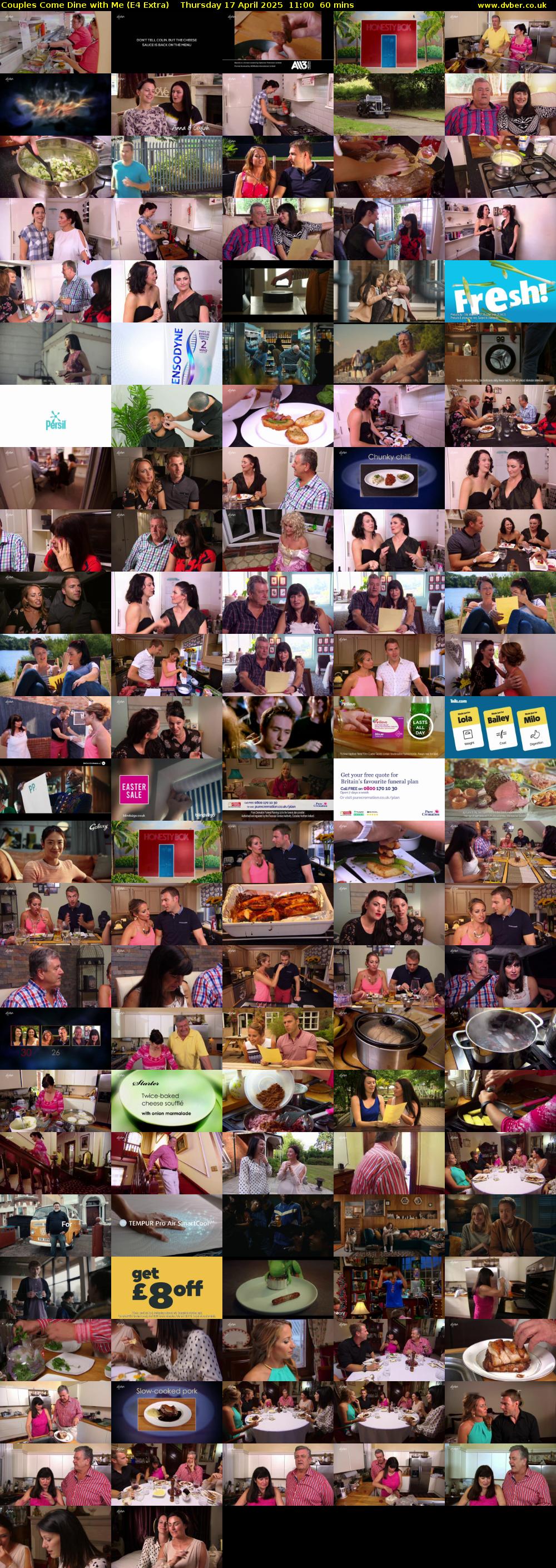 Couples Come Dine with Me (E4 Extra) Thursday 17 April 2025 11:00 - 12:00