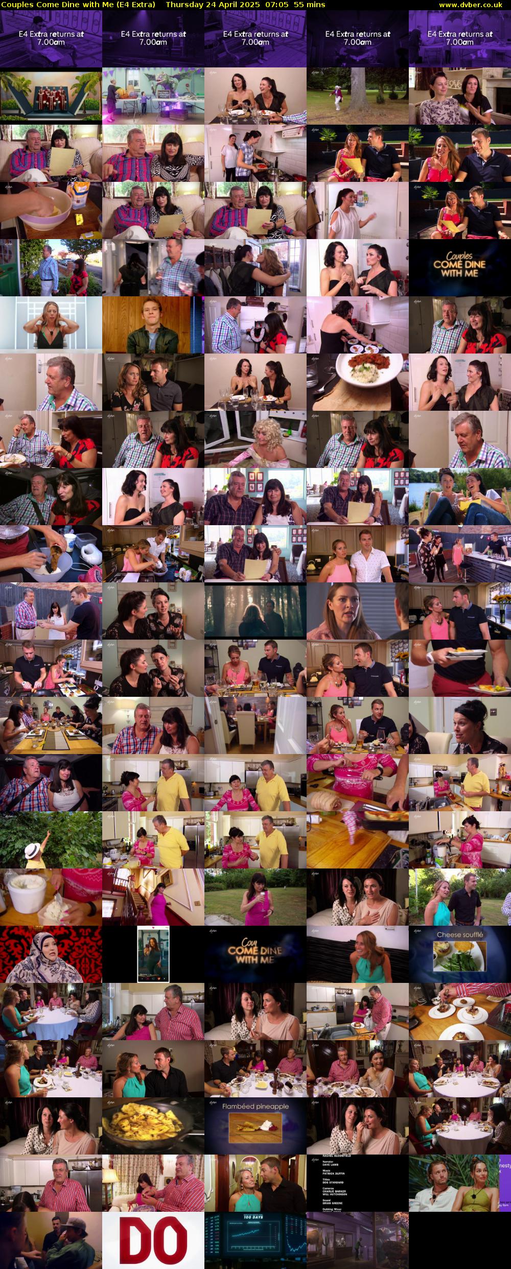 Couples Come Dine with Me (E4 Extra) Thursday 24 April 2025 07:05 - 08:00