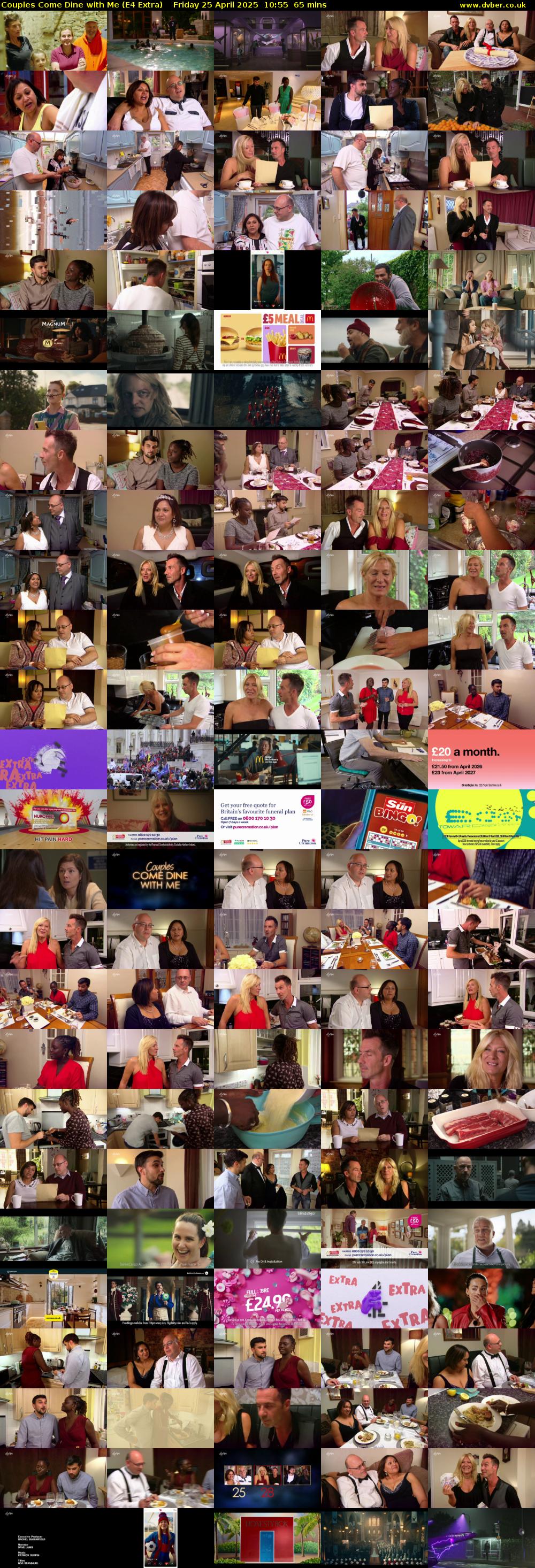 Couples Come Dine with Me (E4 Extra) Friday 25 April 2025 10:55 - 12:00