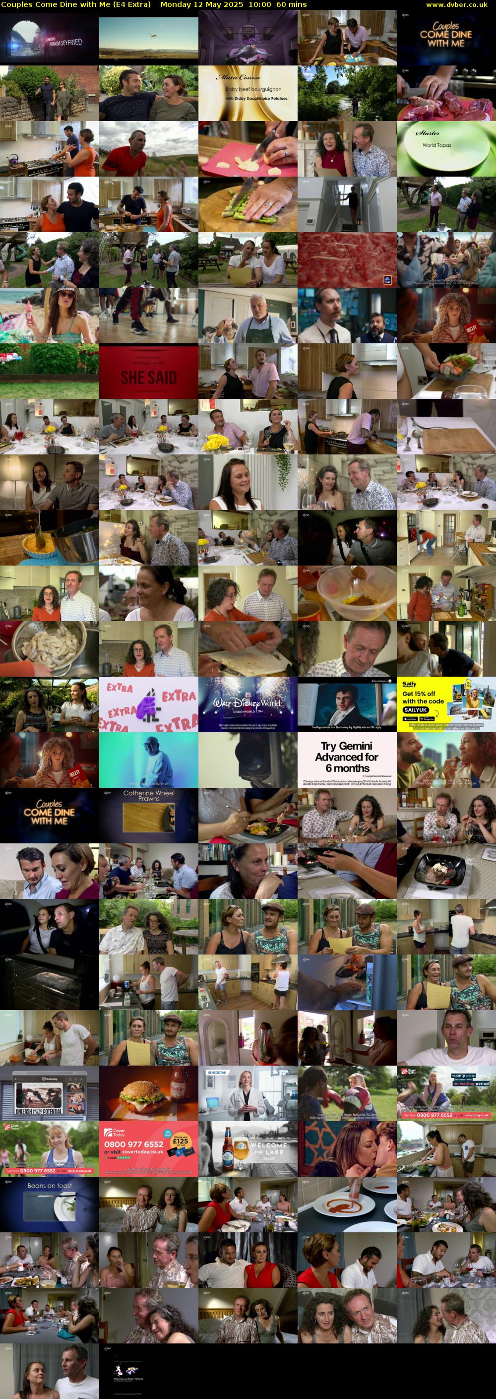 Couples Come Dine with Me (E4 Extra) Monday 12 May 2025 10:00 - 11:00