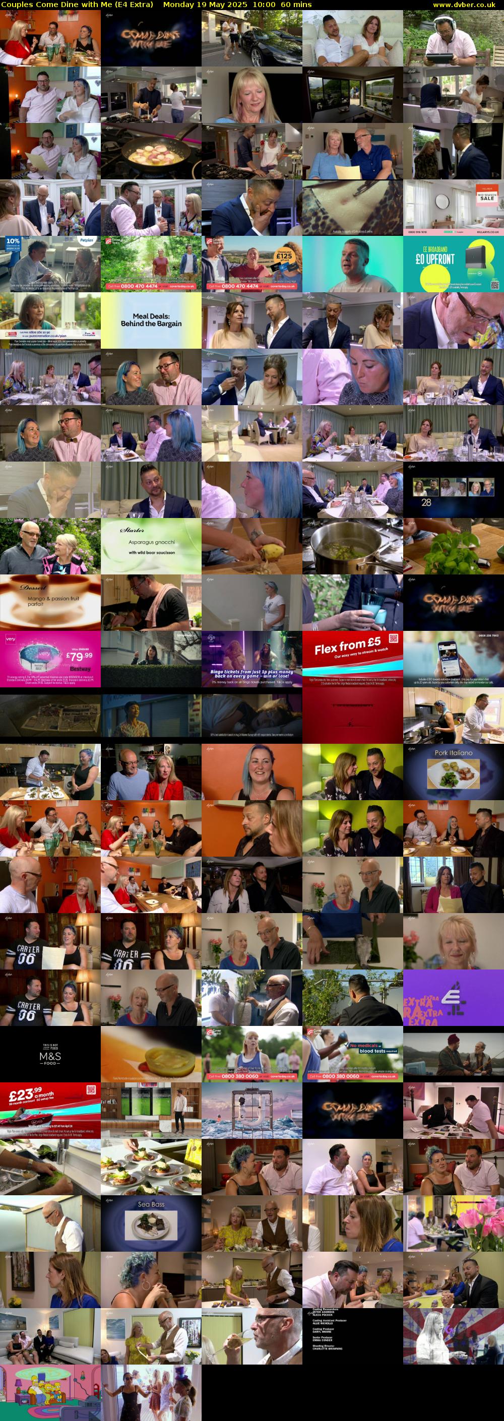 Couples Come Dine with Me (E4 Extra) Monday 19 May 2025 10:00 - 11:00