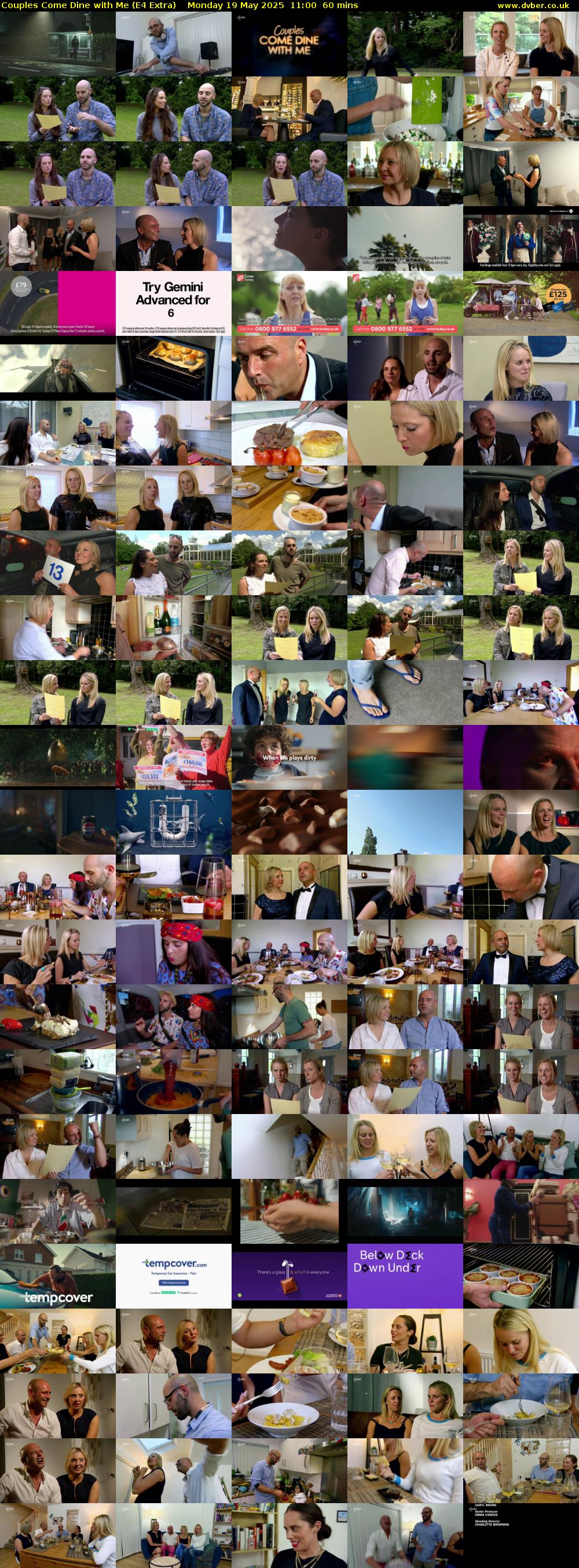 Couples Come Dine with Me (E4 Extra) Monday 19 May 2025 11:00 - 12:00