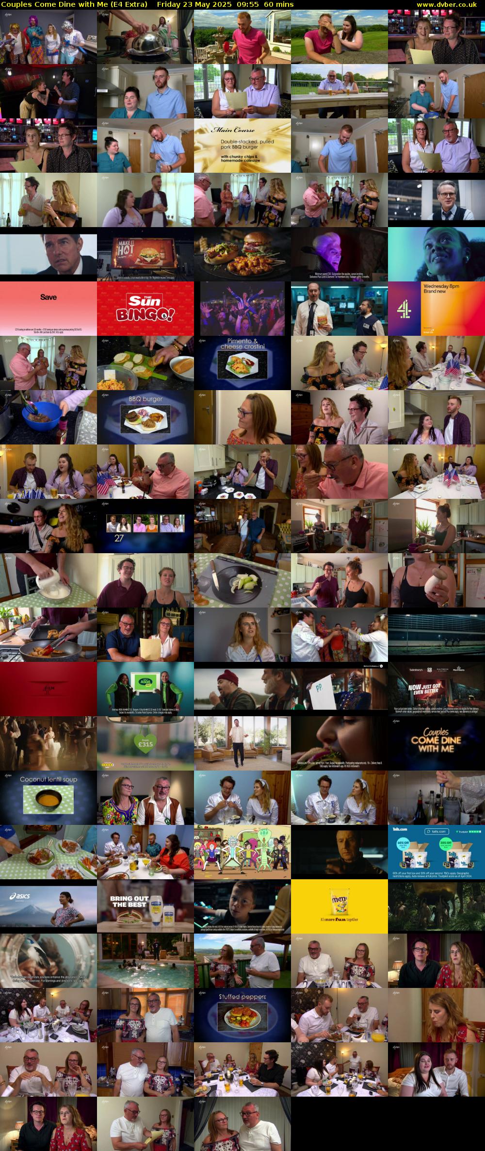 Couples Come Dine with Me (E4 Extra) Friday 23 May 2025 09:55 - 10:55