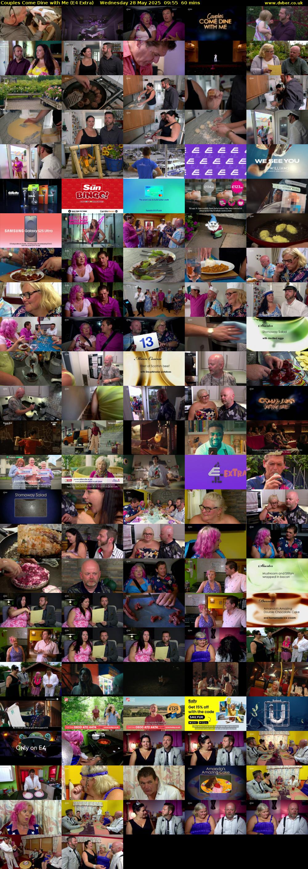 Couples Come Dine with Me (E4 Extra) Wednesday 28 May 2025 09:55 - 10:55
