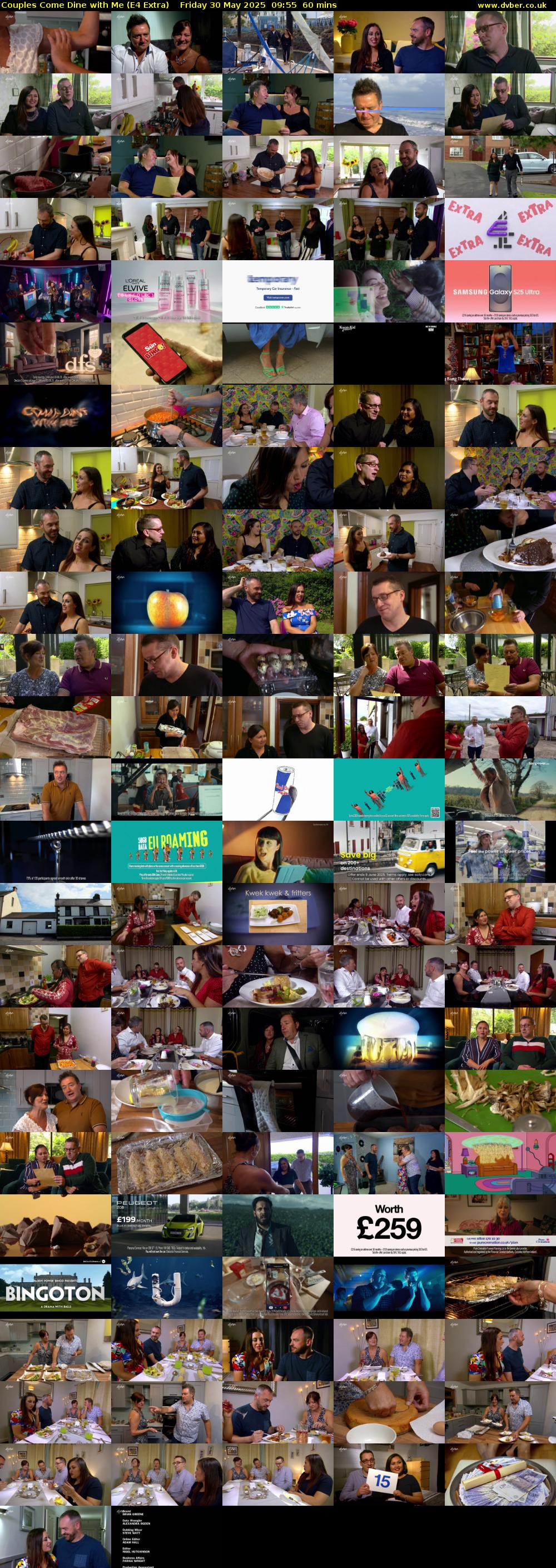 Couples Come Dine with Me (E4 Extra) Friday 30 May 2025 09:55 - 10:55