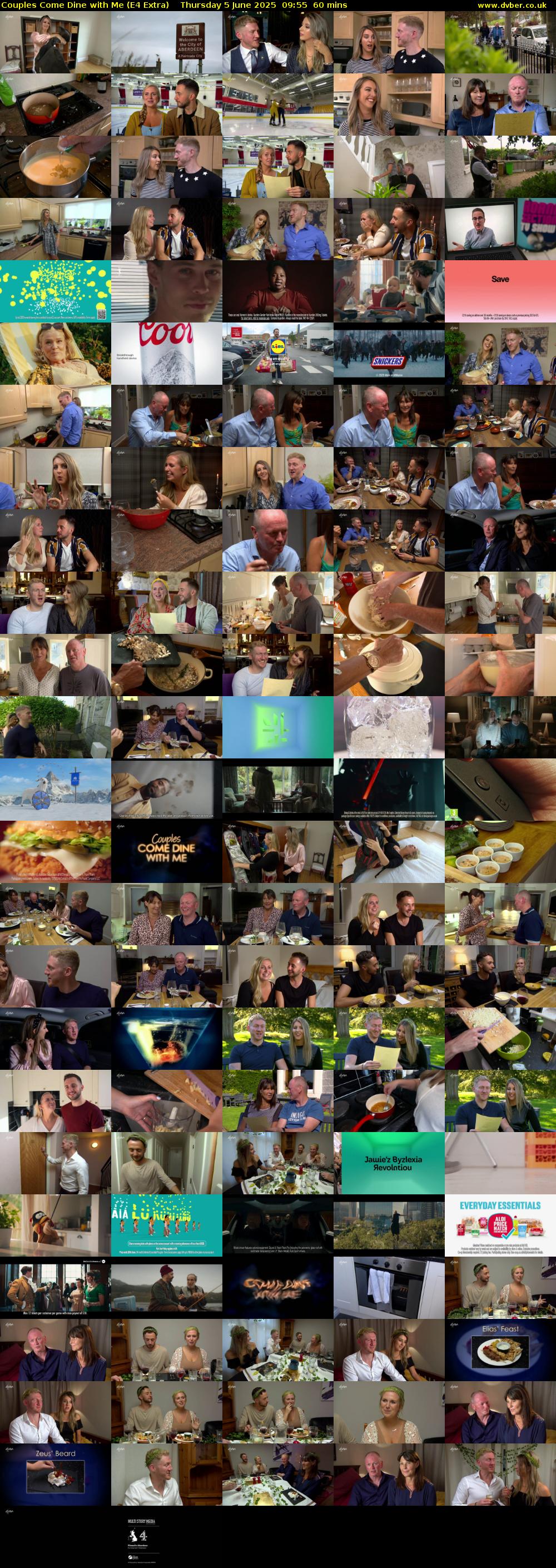 Couples Come Dine with Me (E4 Extra) Thursday 5 June 2025 09:55 - 10:55
