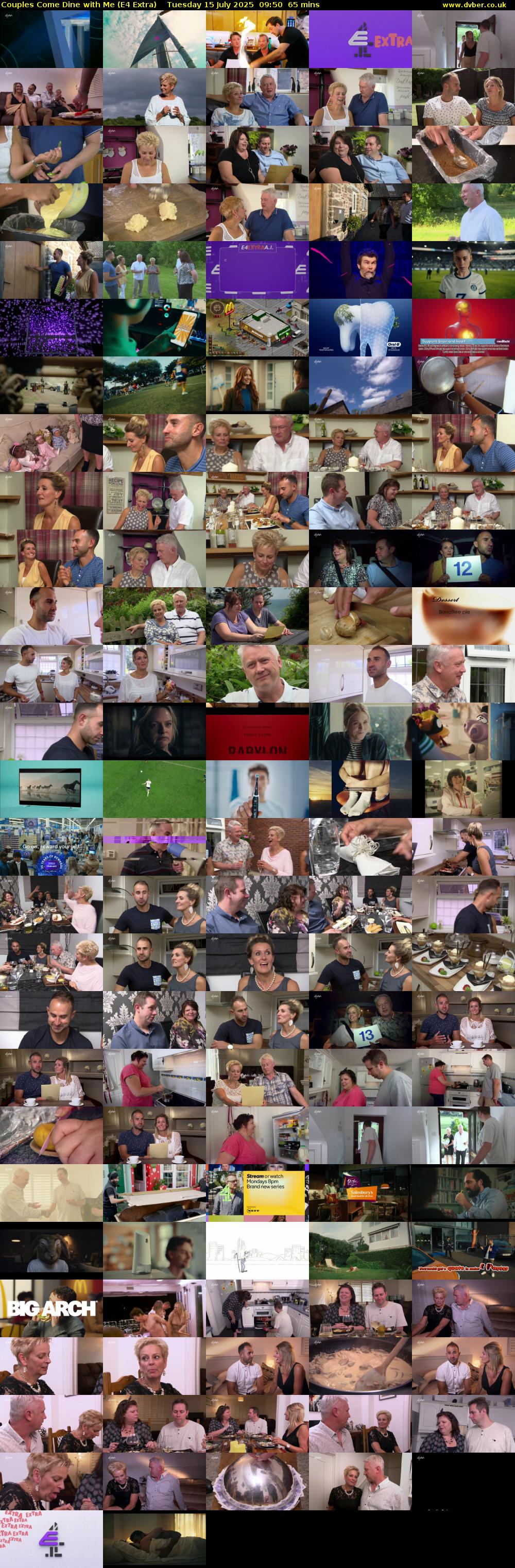 Couples Come Dine with Me (E4 Extra) Tuesday 15 July 2025 09:50 - 10:55