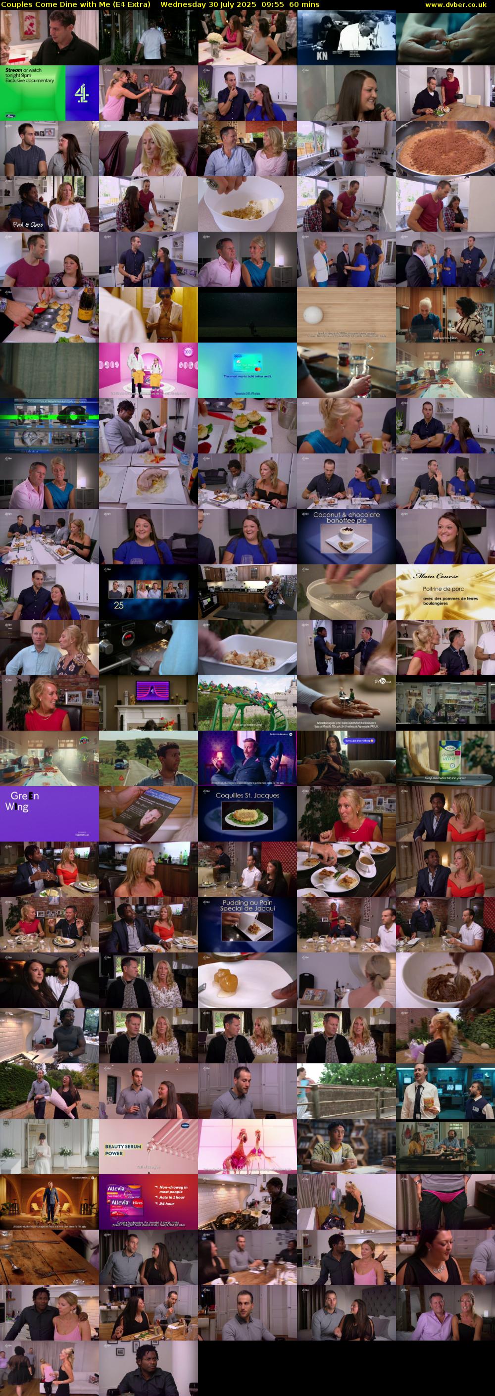 Couples Come Dine with Me (E4 Extra) Wednesday 30 July 2025 09:55 - 10:55