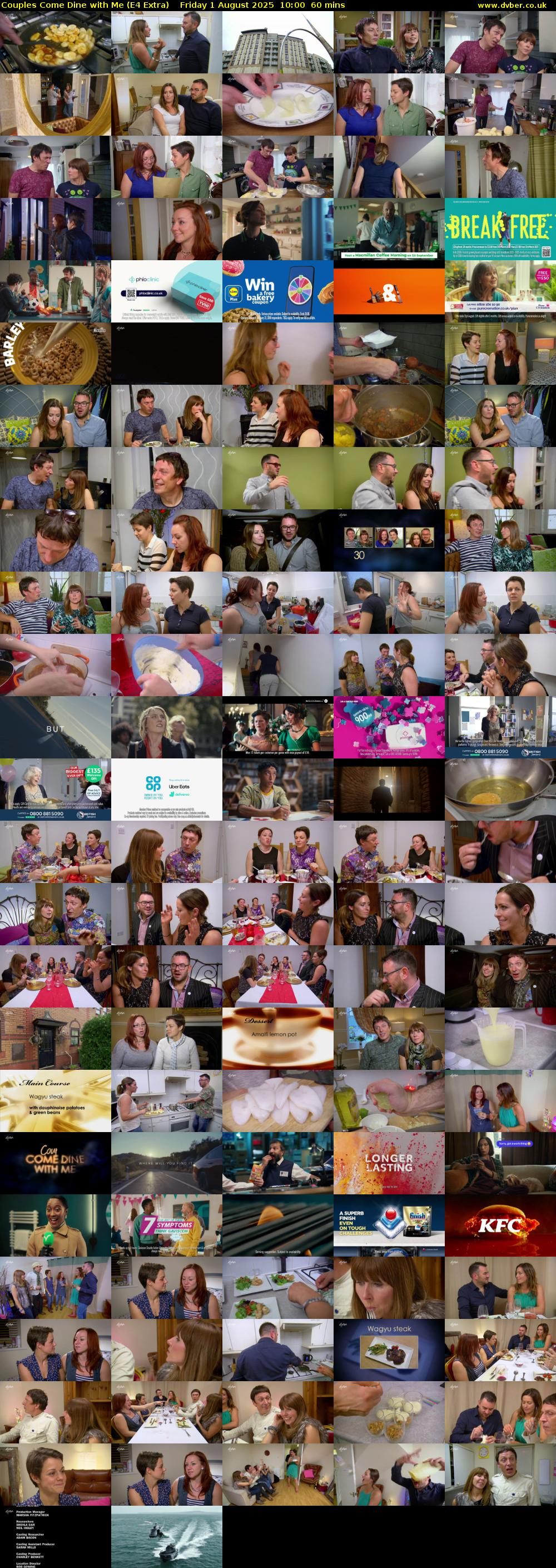 Couples Come Dine with Me (E4 Extra) Friday 1 August 2025 10:00 - 11:00