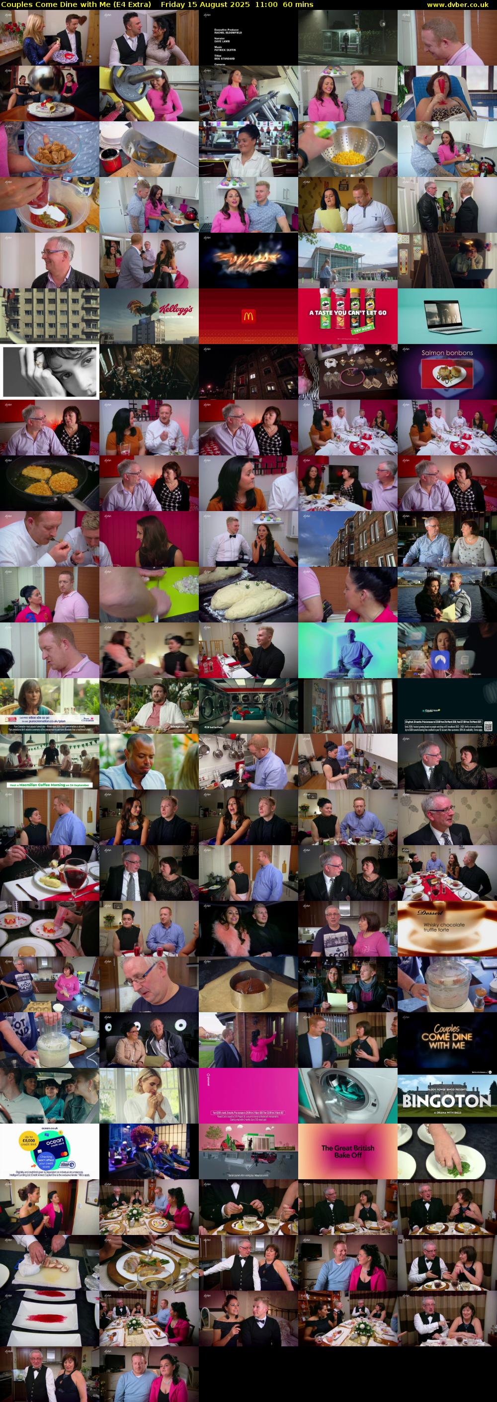 Couples Come Dine with Me (E4 Extra) Friday 15 August 2025 11:00 - 12:00