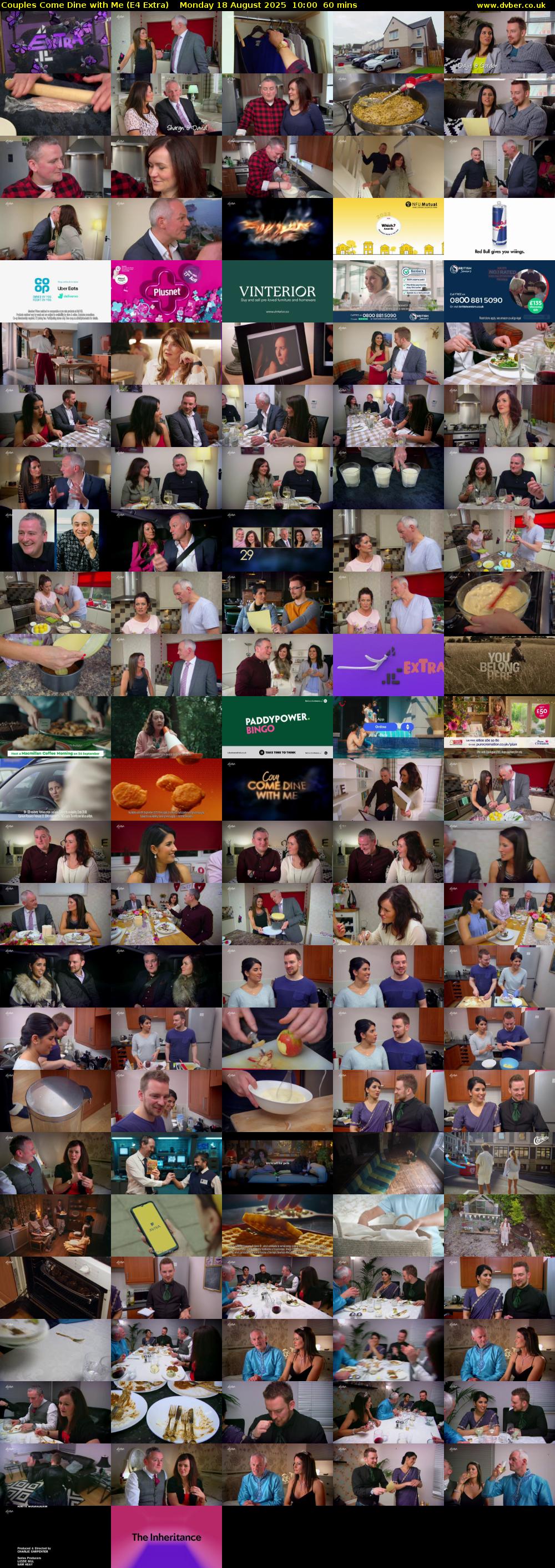 Couples Come Dine with Me (E4 Extra) Monday 18 August 2025 10:00 - 11:00