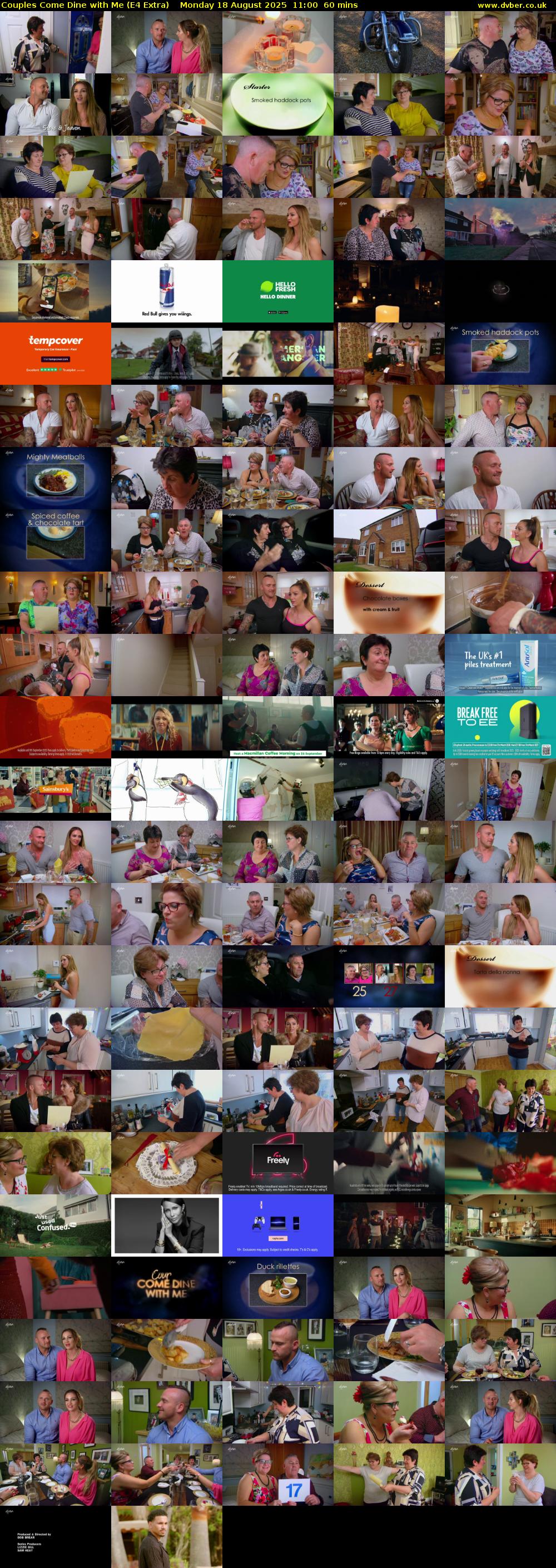 Couples Come Dine with Me (E4 Extra) Monday 18 August 2025 11:00 - 12:00