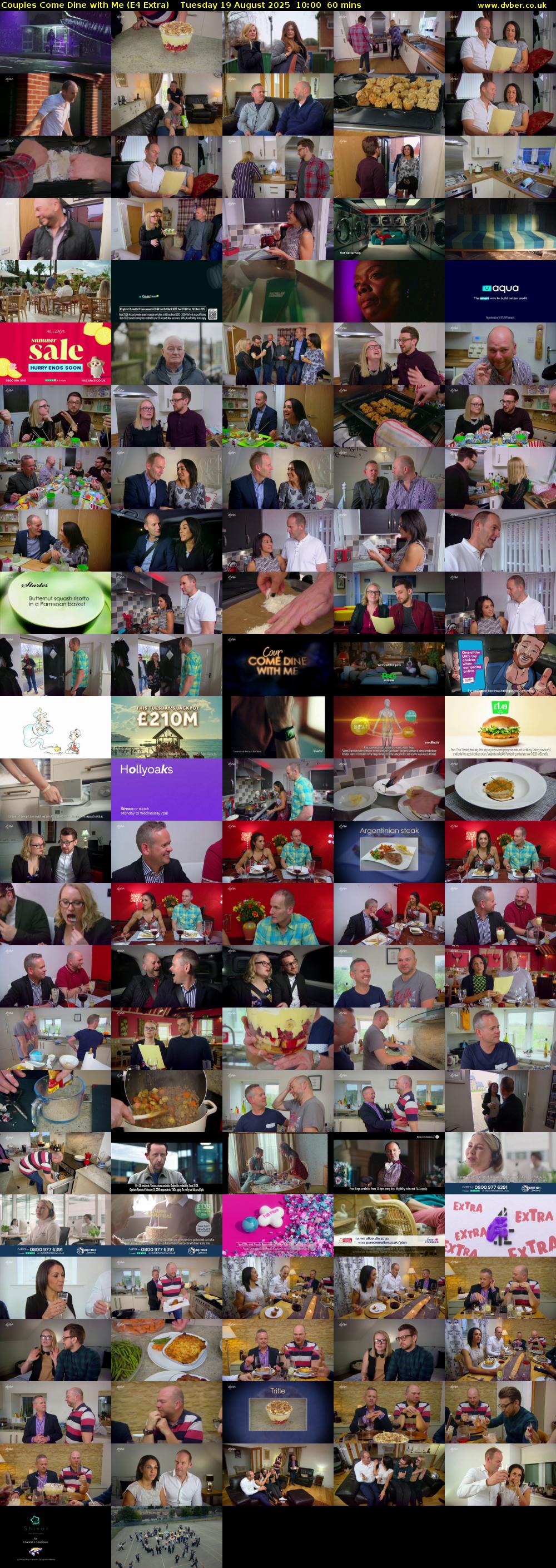 Couples Come Dine with Me (E4 Extra) Tuesday 19 August 2025 10:00 - 11:00