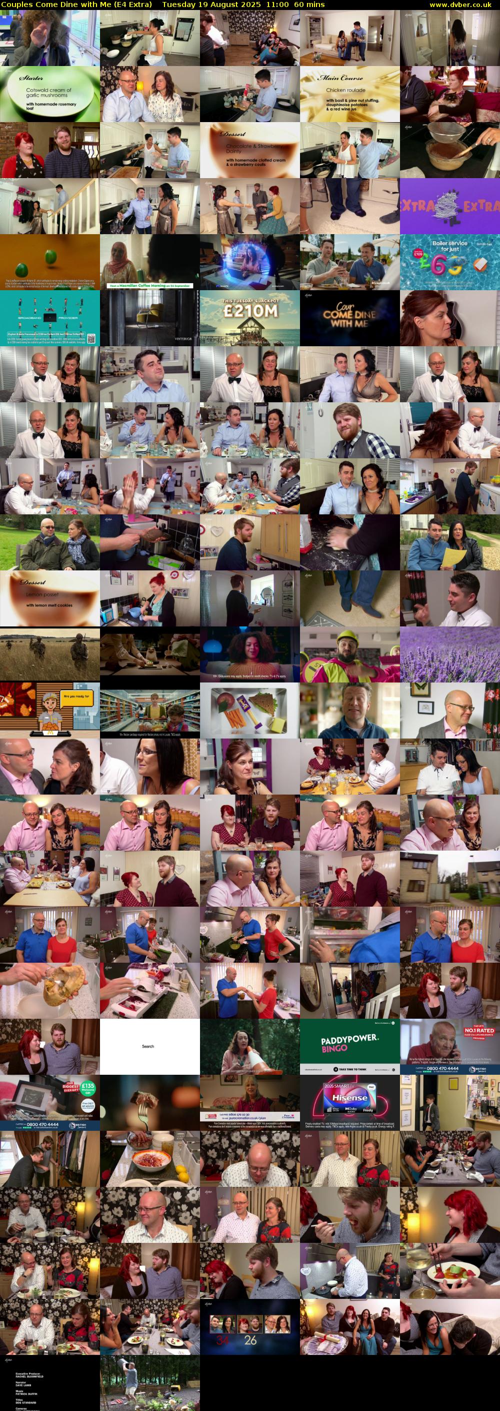 Couples Come Dine with Me (E4 Extra) Tuesday 19 August 2025 11:00 - 12:00