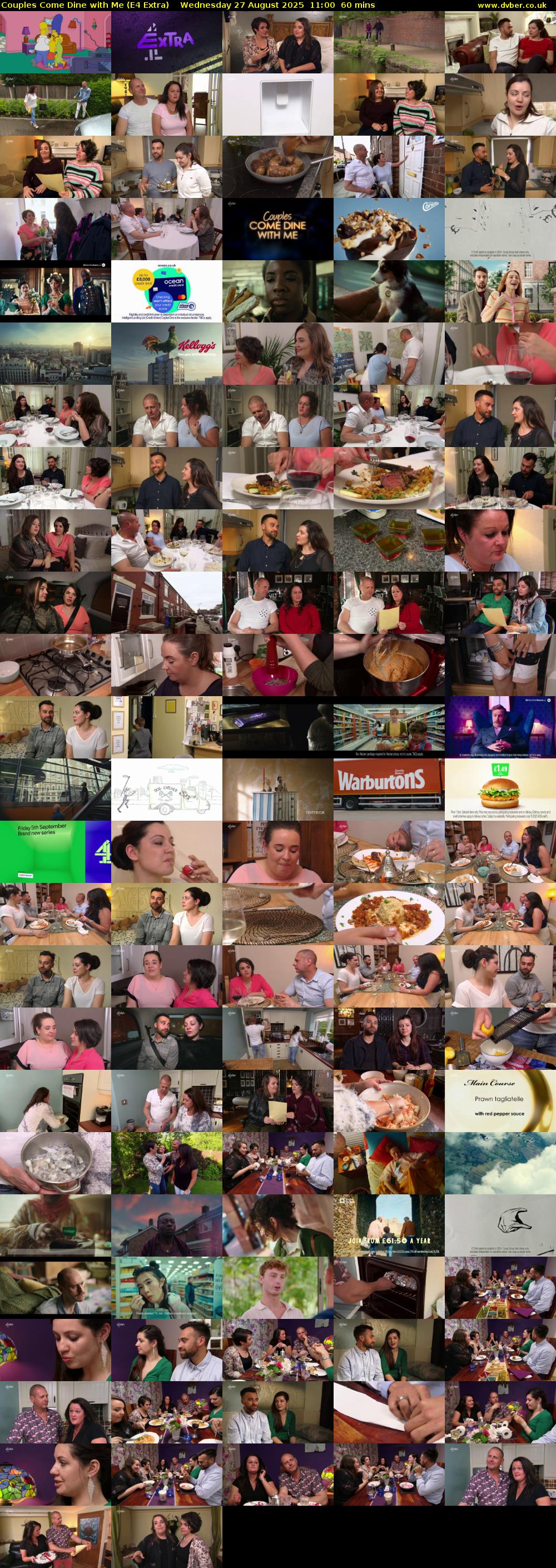 Couples Come Dine with Me (E4 Extra) Wednesday 27 August 2025 11:00 - 12:00