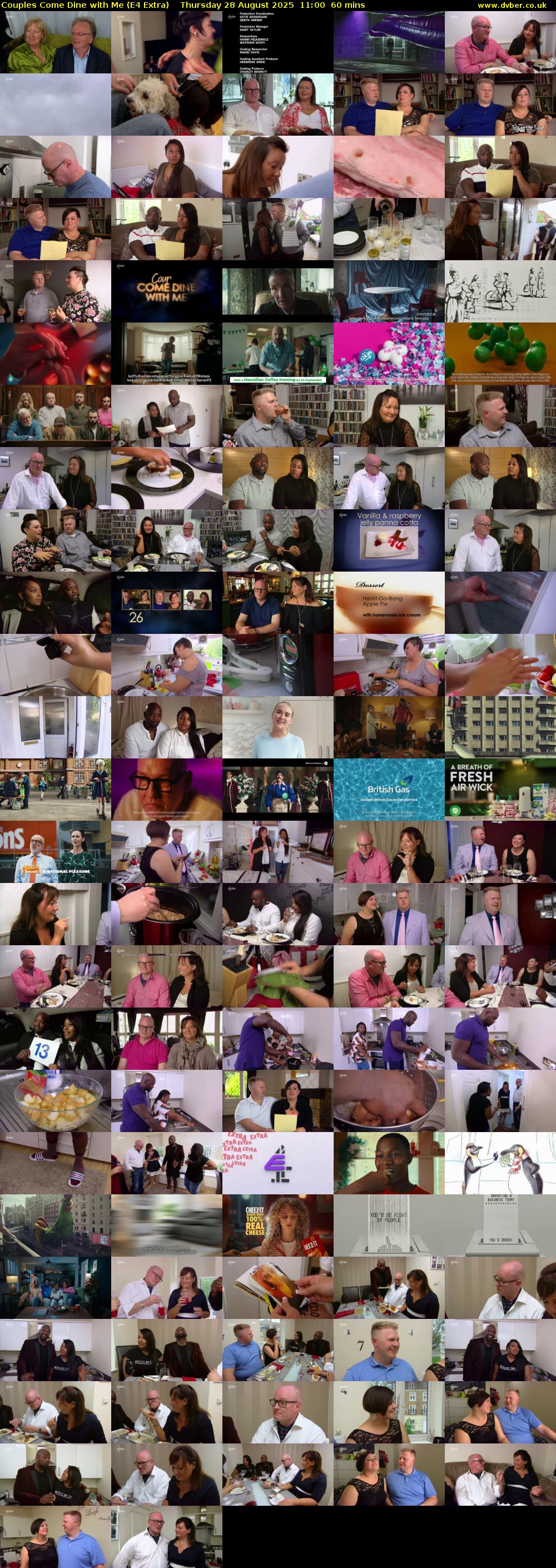 Couples Come Dine with Me (E4 Extra) Thursday 28 August 2025 11:00 - 12:00