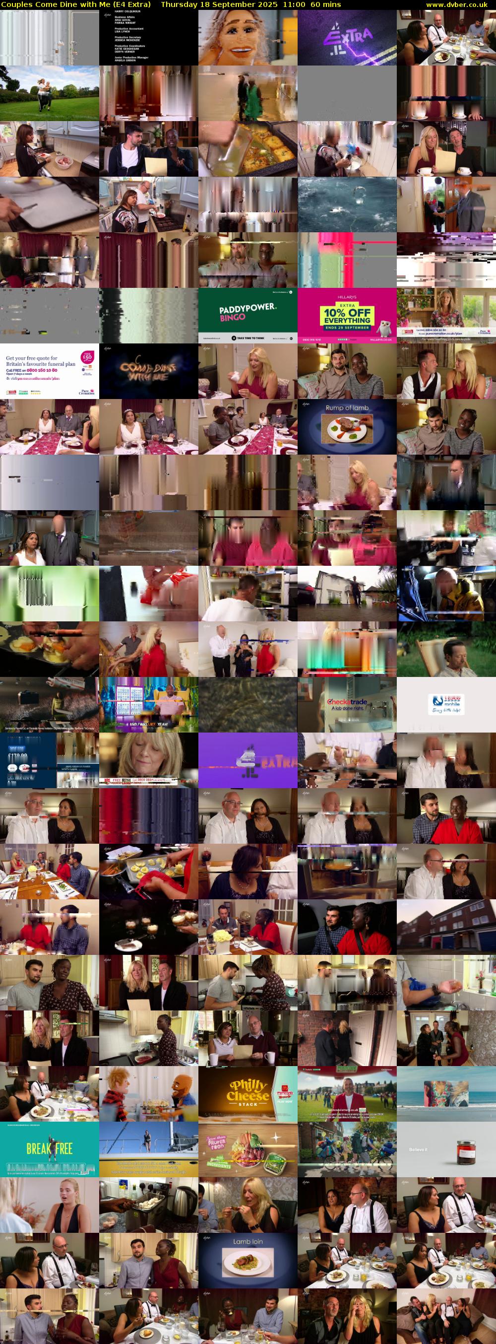 Couples Come Dine with Me (E4 Extra) Thursday 18 September 2025 11:00 - 12:00