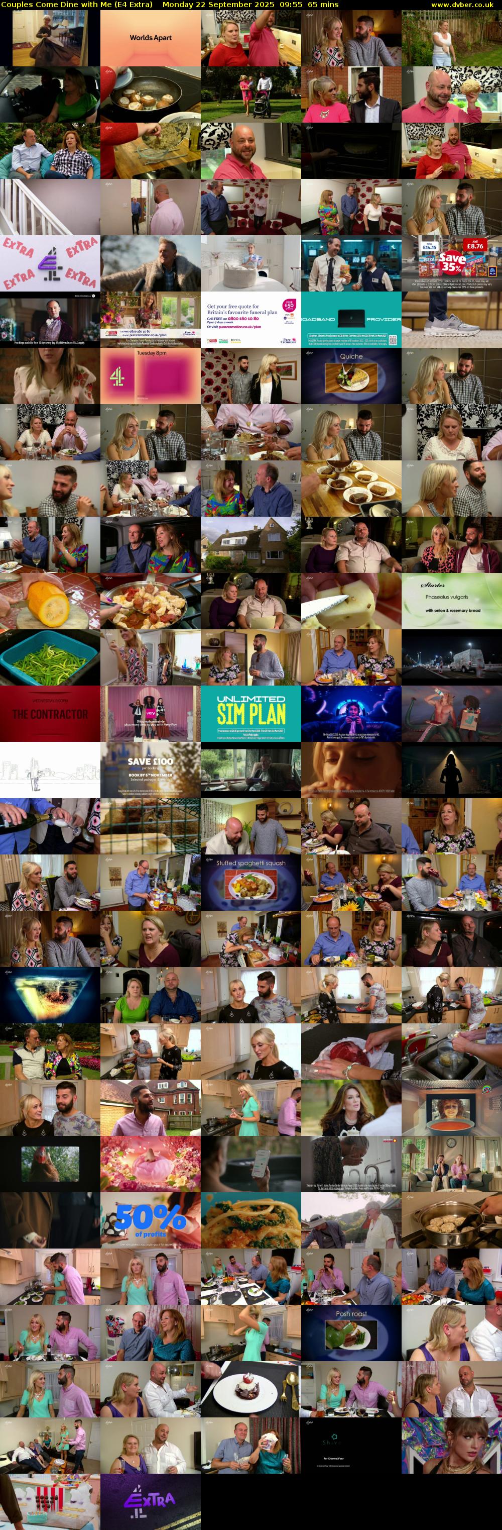 Couples Come Dine with Me (E4 Extra) Monday 22 September 2025 09:55 - 11:00