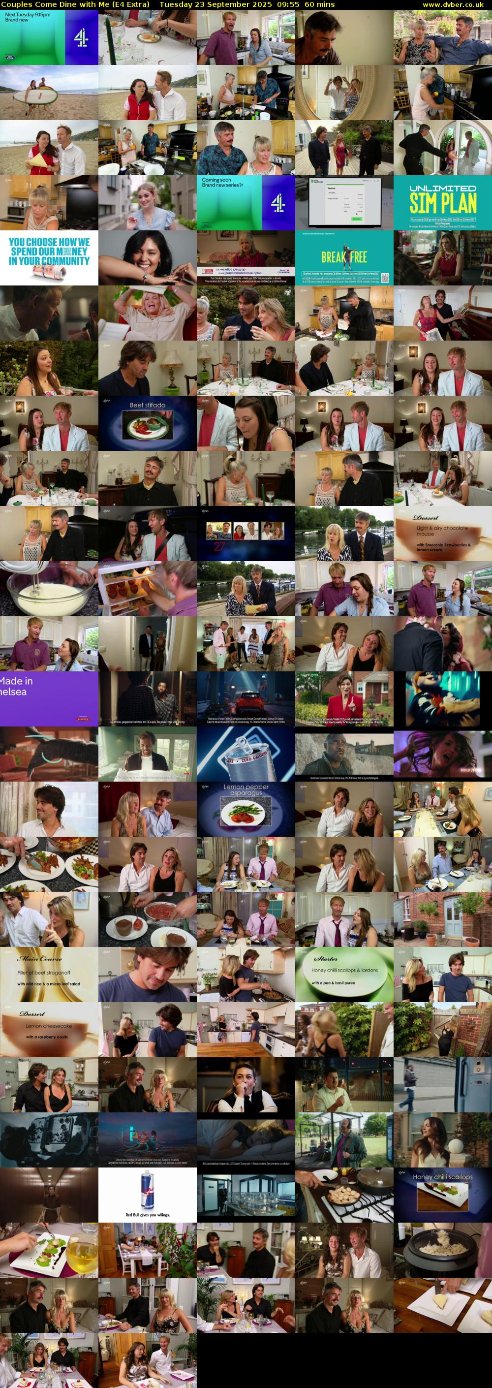 Couples Come Dine with Me (E4 Extra) Tuesday 23 September 2025 09:55 - 10:55