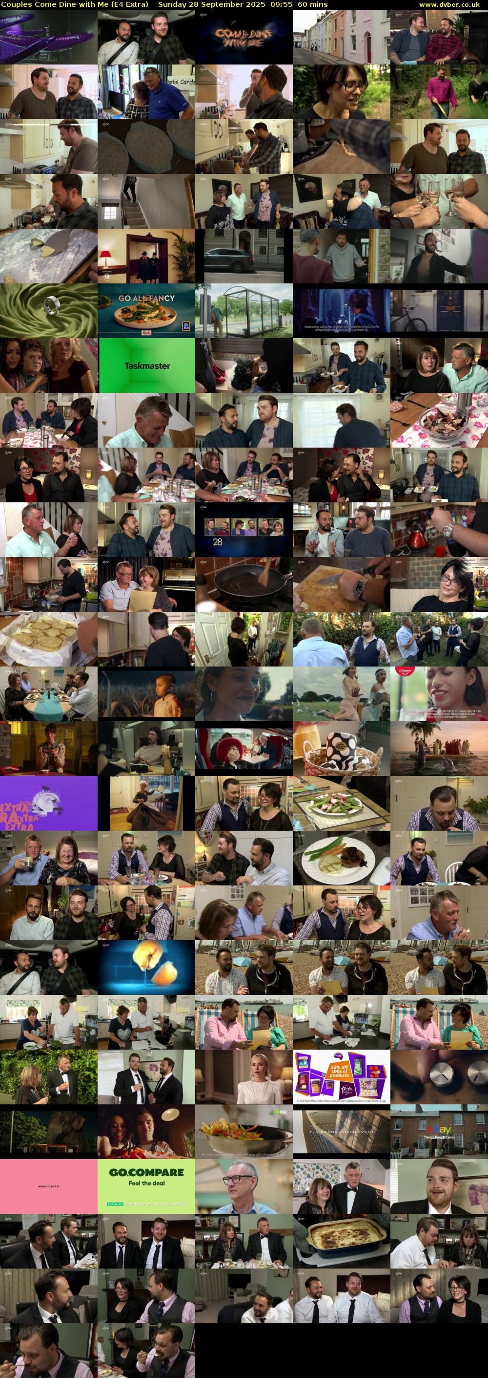 Couples Come Dine with Me (E4 Extra) Sunday 28 September 2025 09:55 - 10:55