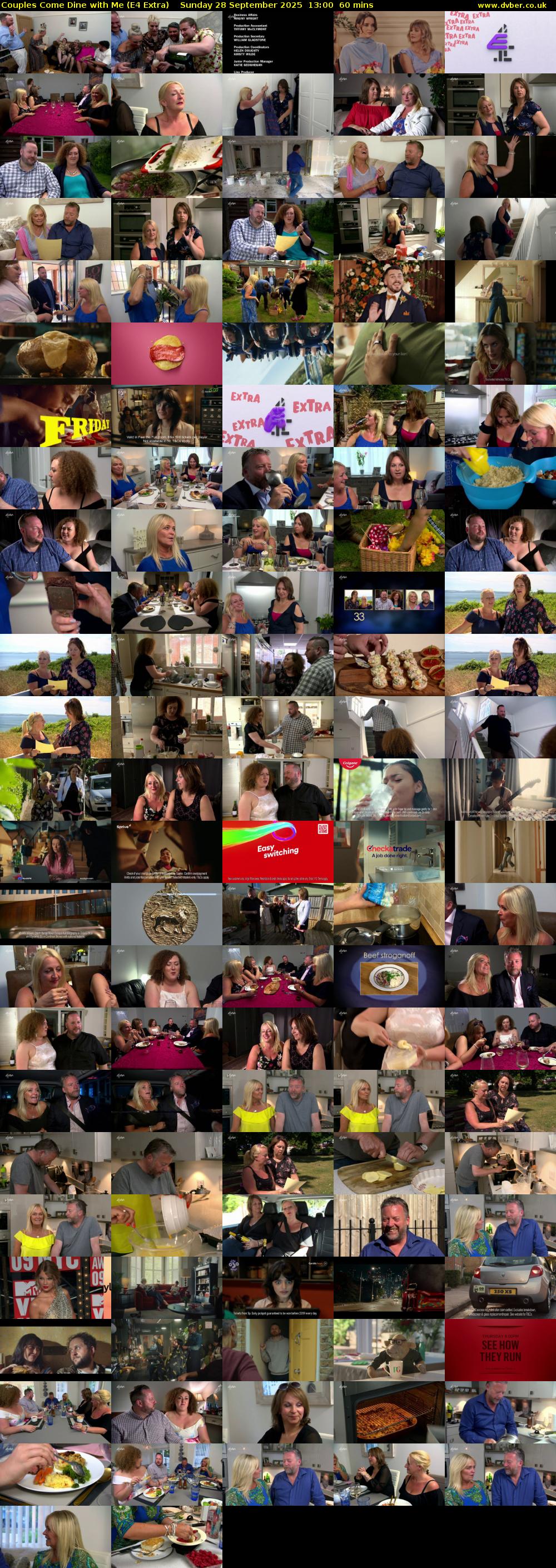 Couples Come Dine with Me (E4 Extra) Sunday 28 September 2025 13:00 - 14:00