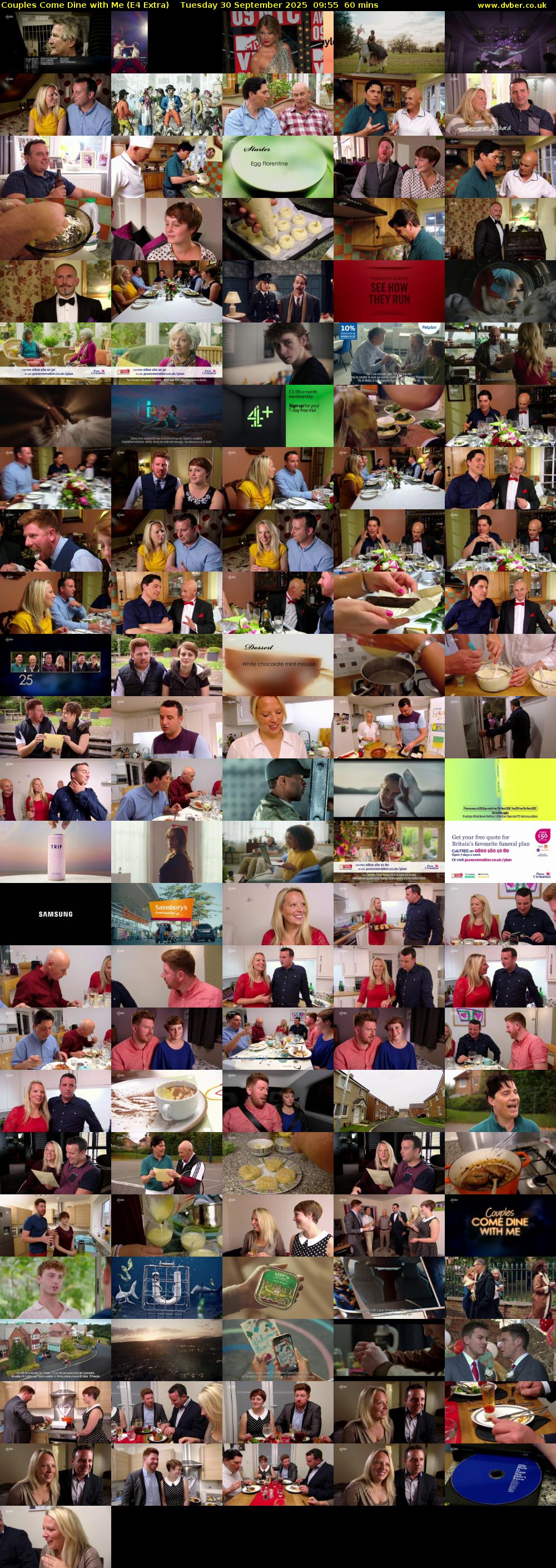 Couples Come Dine with Me (E4 Extra) Tuesday 30 September 2025 09:55 - 10:55