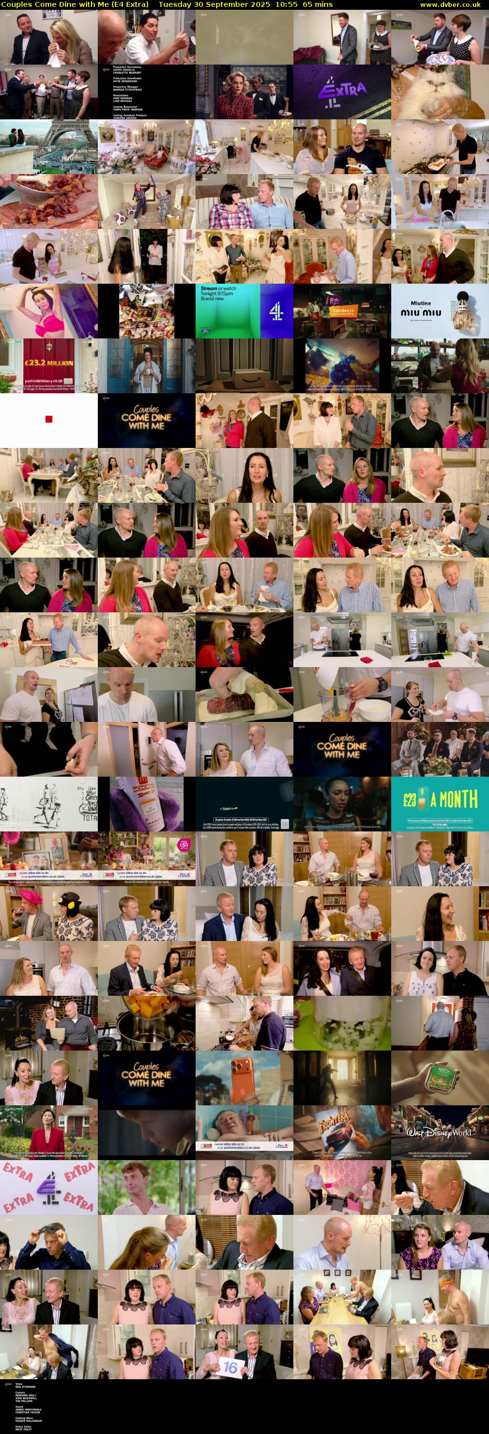 Couples Come Dine with Me (E4 Extra) Tuesday 30 September 2025 10:55 - 12:00