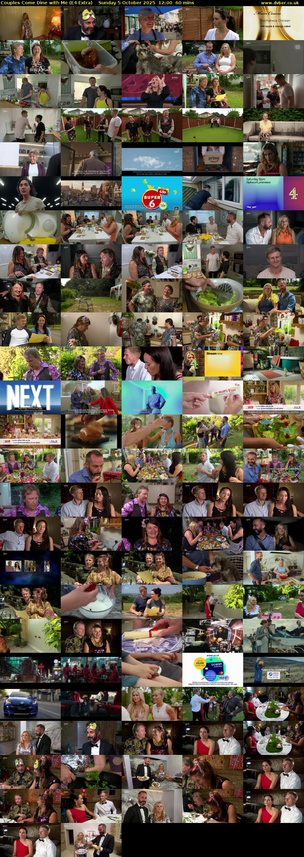 Couples Come Dine with Me (E4 Extra) Sunday 5 October 2025 12:00 - 13:00