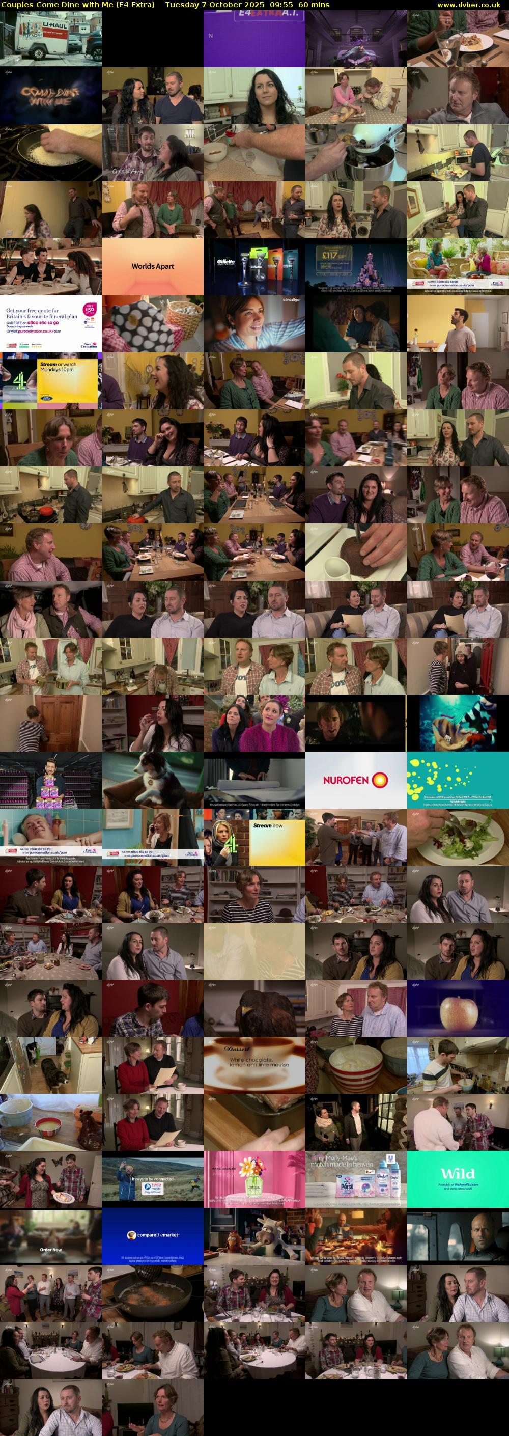 Couples Come Dine with Me (E4 Extra) Tuesday 7 October 2025 09:55 - 10:55