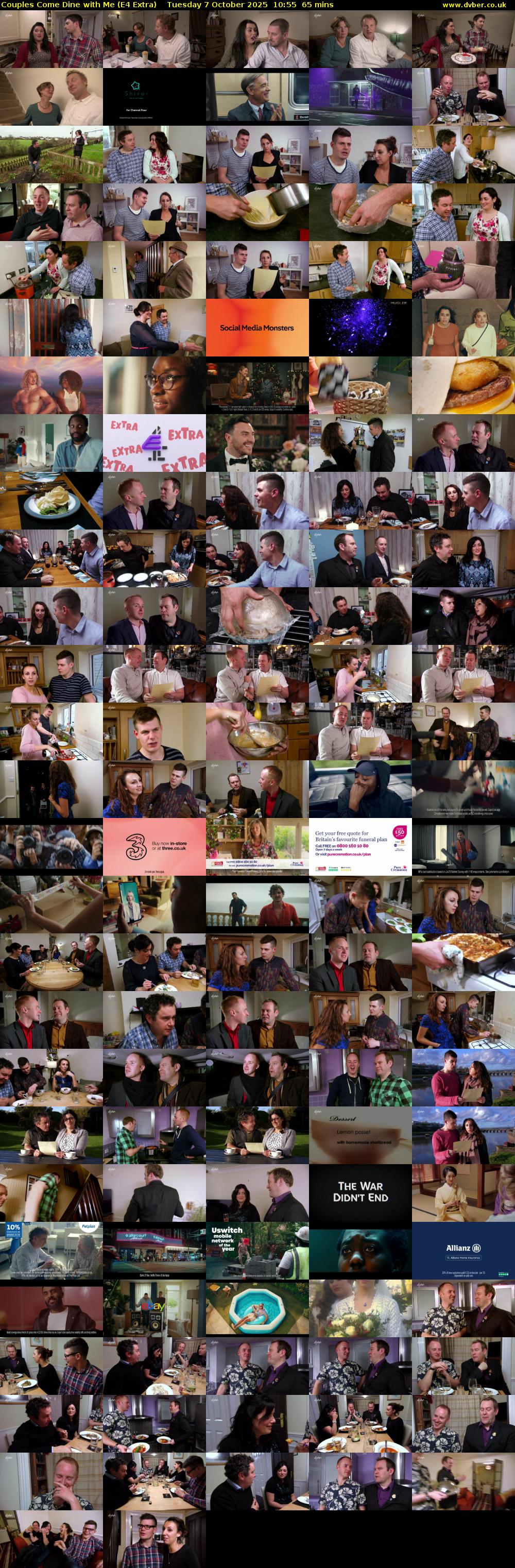 Couples Come Dine with Me (E4 Extra) Tuesday 7 October 2025 10:55 - 12:00