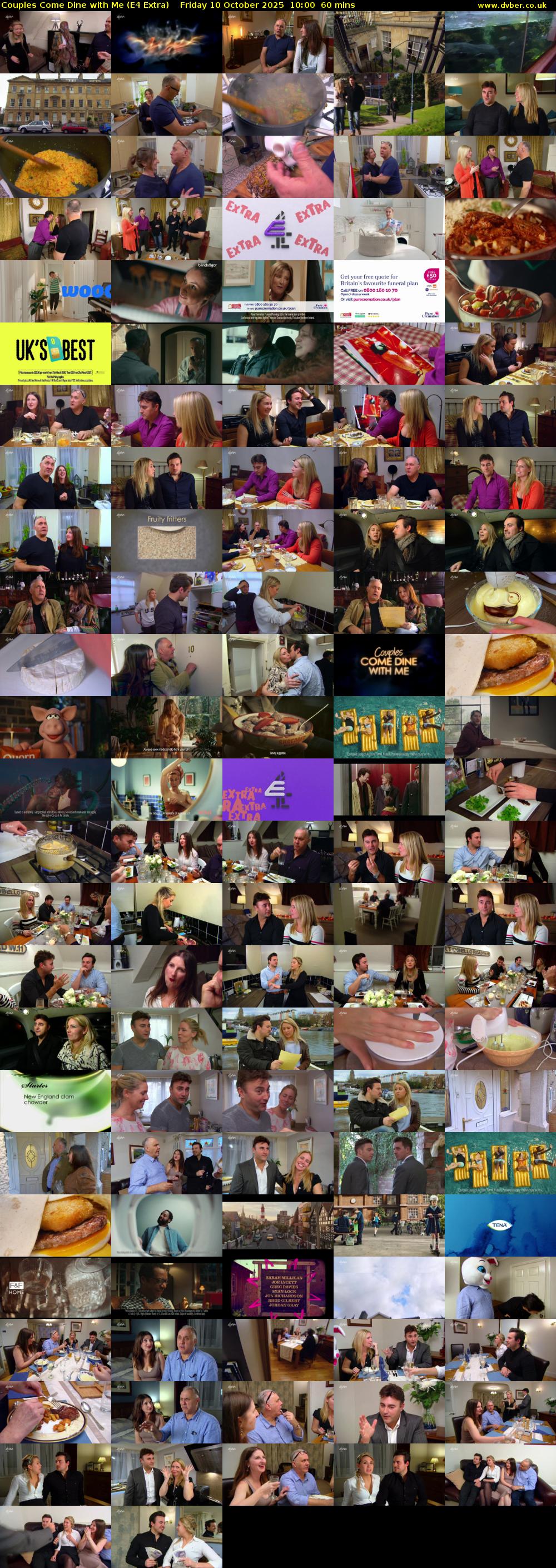 Couples Come Dine with Me (E4 Extra) Friday 10 October 2025 10:00 - 11:00
