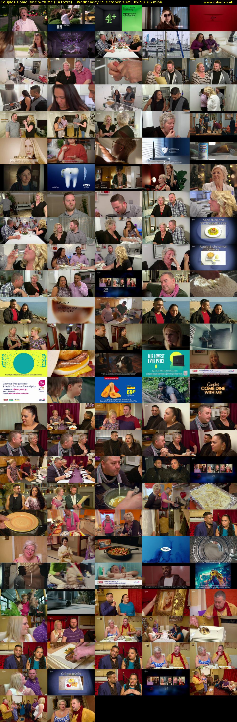 Couples Come Dine with Me (E4 Extra) Wednesday 15 October 2025 09:50 - 10:55