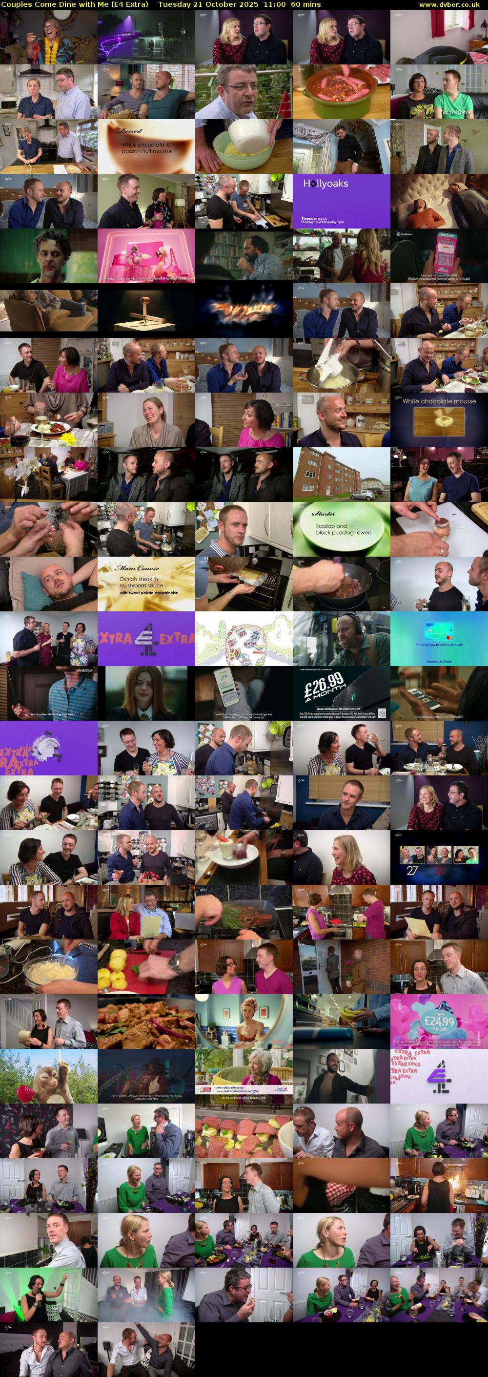 Couples Come Dine with Me (E4 Extra) Tuesday 21 October 2025 11:00 - 12:00