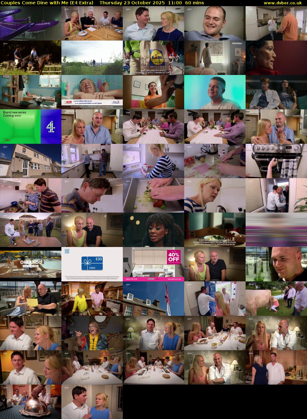 Couples Come Dine with Me (E4 Extra) Thursday 23 October 2025 11:00 - 12:00