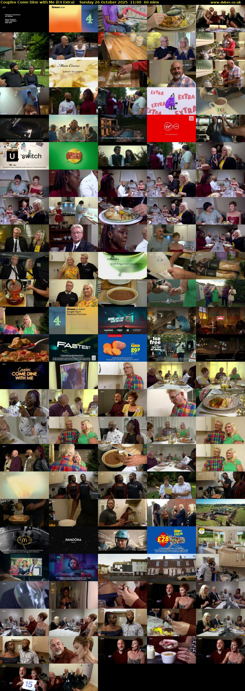 Couples Come Dine with Me (E4 Extra) Sunday 26 October 2025 11:00 - 12:00