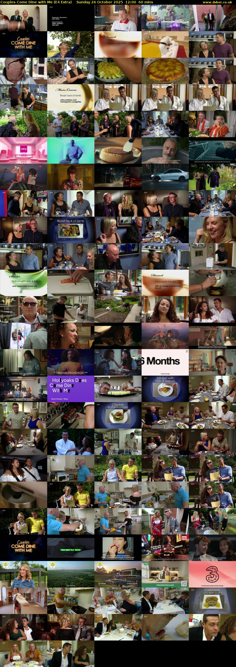 Couples Come Dine with Me (E4 Extra) Sunday 26 October 2025 12:00 - 13:00