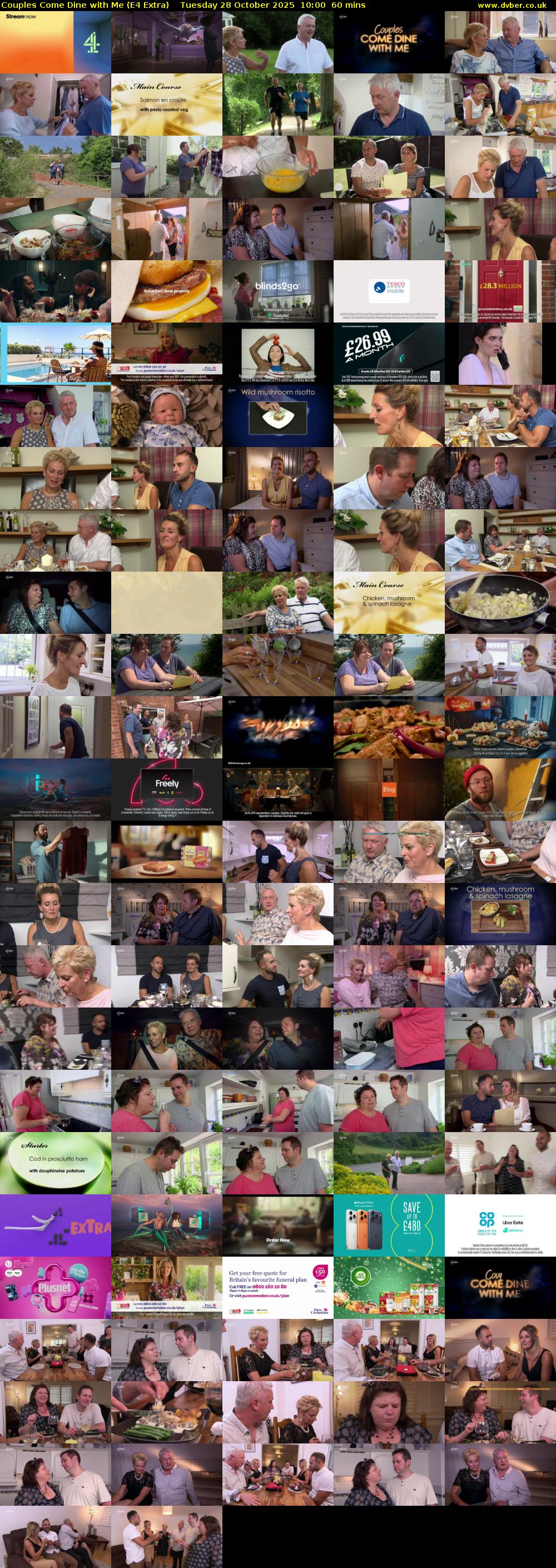 Couples Come Dine with Me (E4 Extra) Tuesday 28 October 2025 10:00 - 11:00