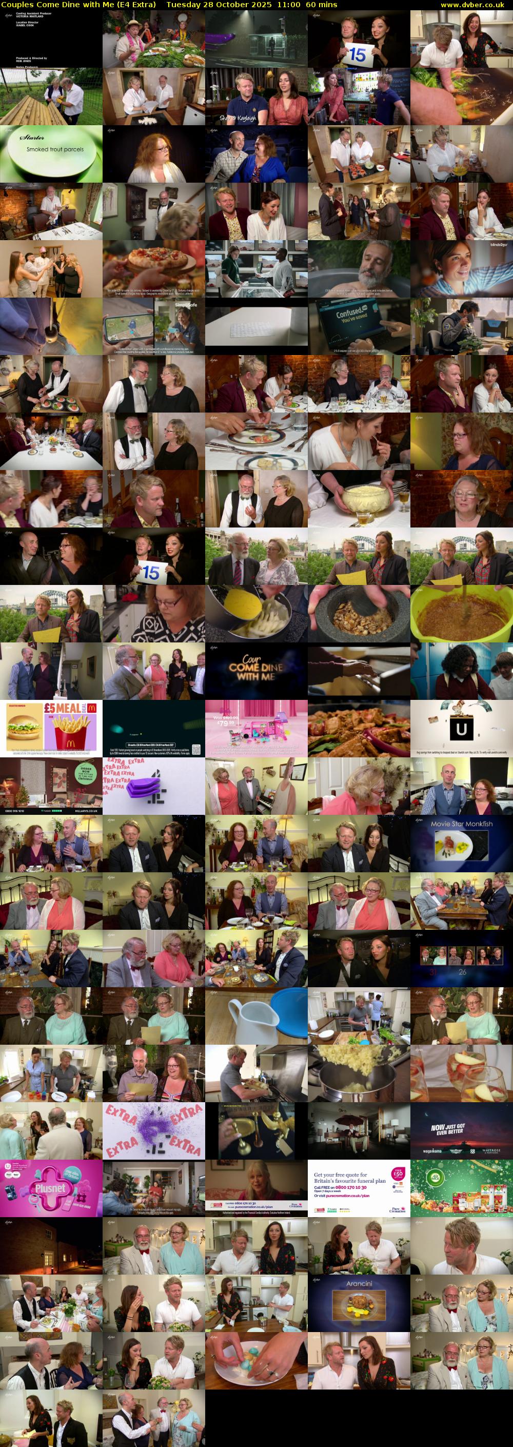 Couples Come Dine with Me (E4 Extra) Tuesday 28 October 2025 11:00 - 12:00