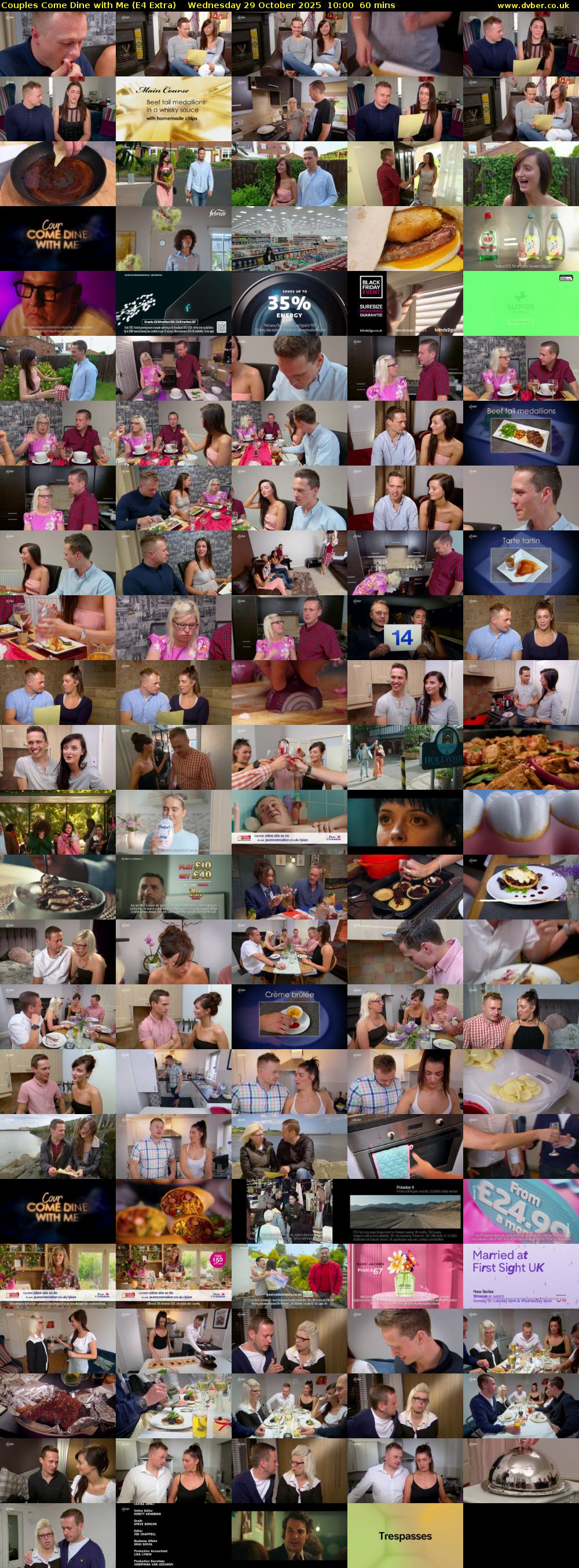 Couples Come Dine with Me (E4 Extra) Wednesday 29 October 2025 10:00 - 11:00