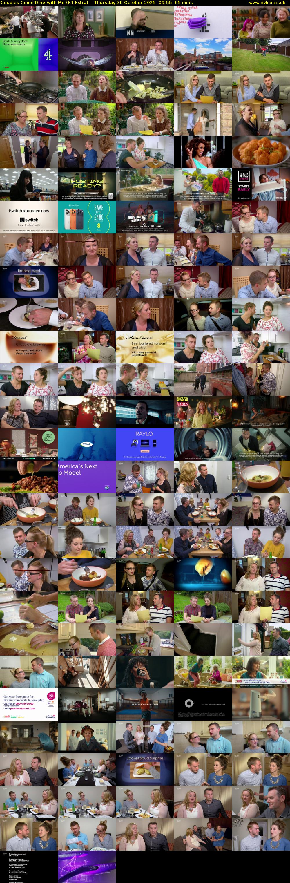 Couples Come Dine with Me (E4 Extra) Thursday 30 October 2025 09:55 - 11:00