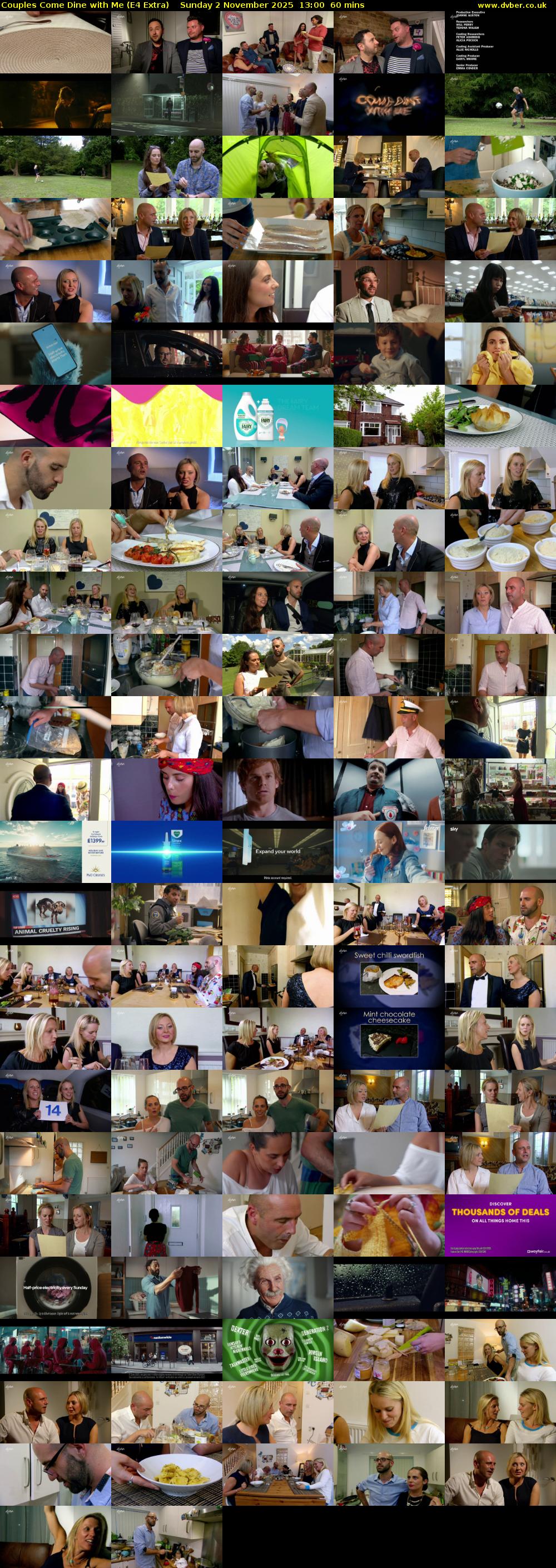 Couples Come Dine with Me (E4 Extra) Sunday 2 November 2025 13:00 - 14:00