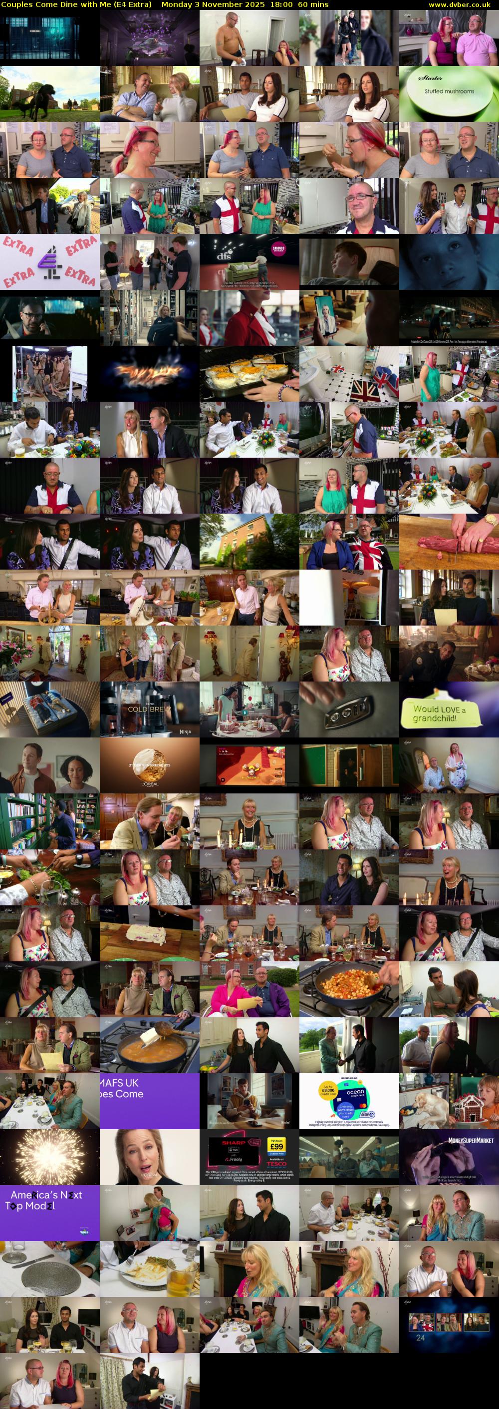 Couples Come Dine with Me (E4 Extra) Monday 3 November 2025 18:00 - 19:00