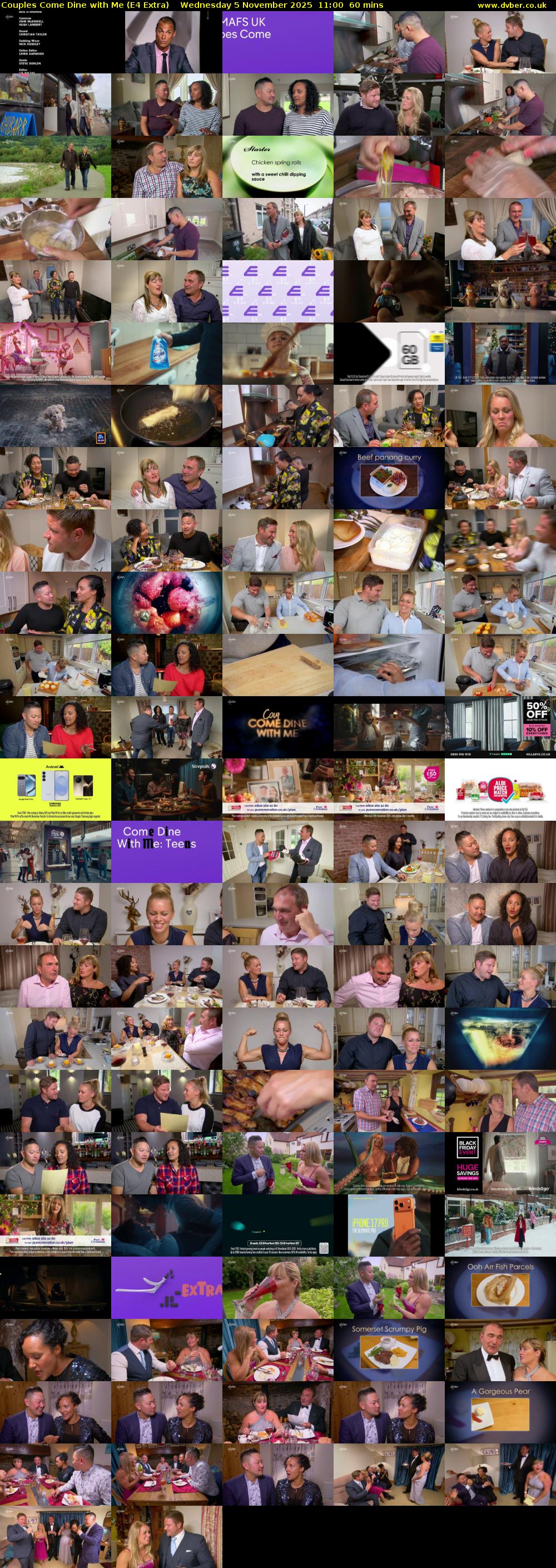 Couples Come Dine with Me (E4 Extra) Wednesday 5 November 2025 11:00 - 12:00