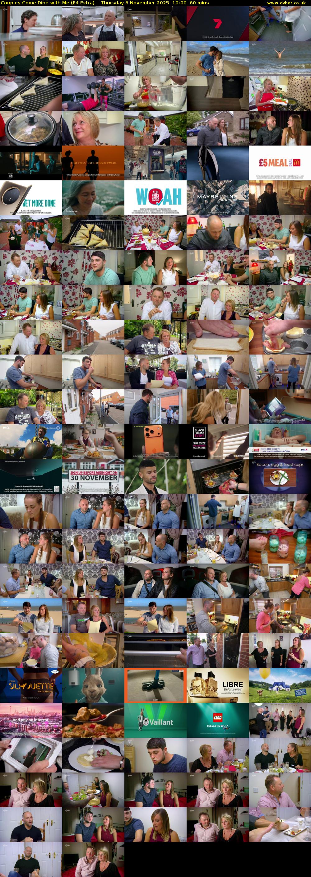 Couples Come Dine with Me (E4 Extra) Thursday 6 November 2025 10:00 - 11:00