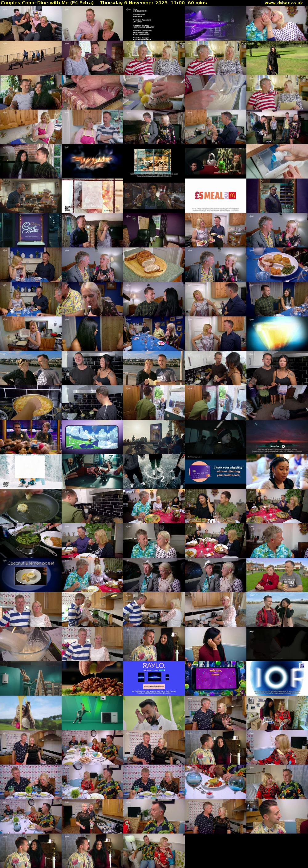 Couples Come Dine with Me (E4 Extra) Thursday 6 November 2025 11:00 - 12:00